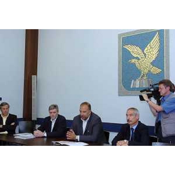 Roberto Cosolini (Assessore Regionale al lavoro, formazione, università e ricerca) alla conferenza stampa (Trieste, 12/07/05)