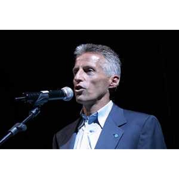 Riccardo Illy (Presidente Regione Friuli Venezia Giulia) alla cerimonia d'apertura delle gare olimpiche EYOF 2005 (Lignano, 03/07/05)
