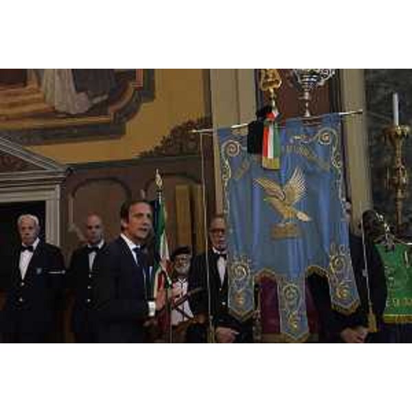 Il governatore della Regione FVG, Massimiliano Fedriga, interviene alla cerimonia religiosa per le esequie del presidente del Consiglio regionale Ettore Romoli – Gorizia 16/06/2018