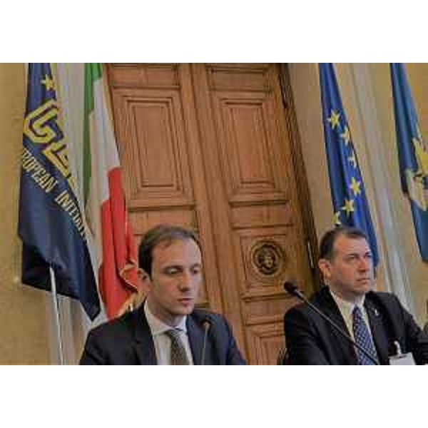 Il governatore Fedriga e il presidente delle delegazioni parlamentari dell'Ince on. Marco Maggioni