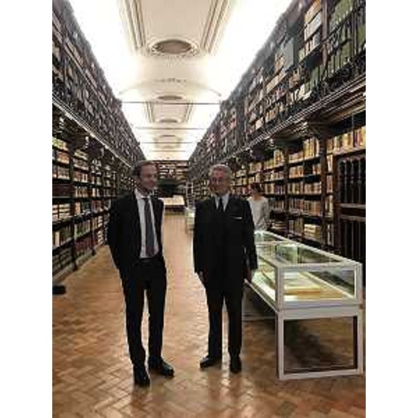 Il governatore del FVG Massimiliano Fedriga con il presidente della Fondazione Aquileia Zanardi Landi a Roma