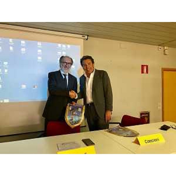 Il vicegovernatore del Fvg Riccardo Riccardi con Ermes Canciani, presidente della Lega nazionale dilettanti Fvg