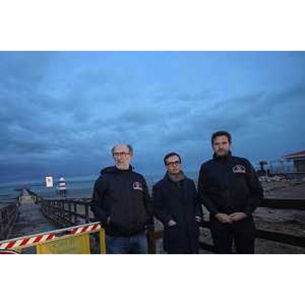 Il sopralluogo a Lignano del vicegovernatore Riccardo Riccardi con il sindaco Luca Fanotto e il direttore regionale di Pc Amedeo Aristei