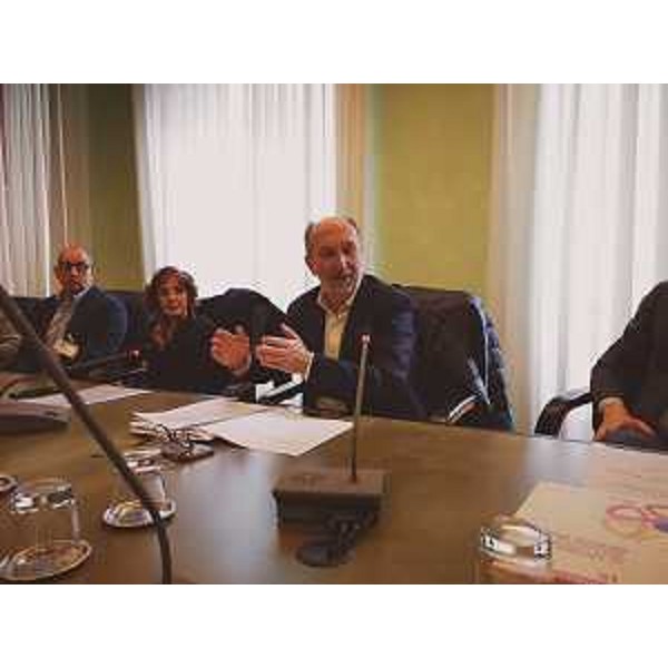 Il vicegovernatore del Friuli Venezia Giulia con delega alla Salute Riccardo Riccardi durante la presentazione a Trieste della Rete oncologica regionale.