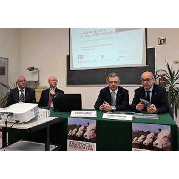 L'assessore regionale alle Risorse agroalimentari Stefano Zannier interviene al convegno svoltosi a Udine sulla Pezzata rossa