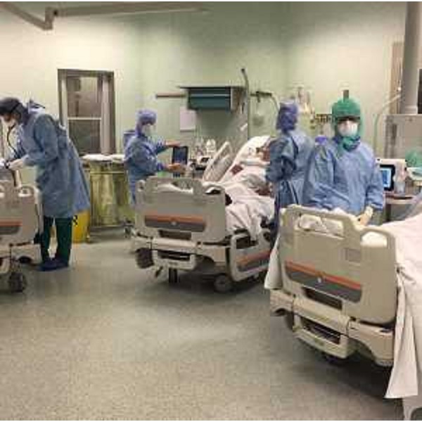 Il reparto dell'Unità operativa di terapia subintensiva di pneumologia dell'Ospedale di Pordenone. (Foto Regione FVG)